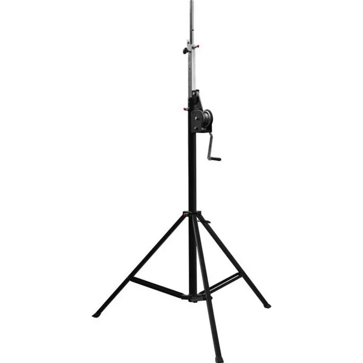 LENA LIGHTING Teleskop-Stativ, max. 4,30m für Iluminator, schwarze Farbe, Tragfähigkeit bis 50 kg, dreibeinig