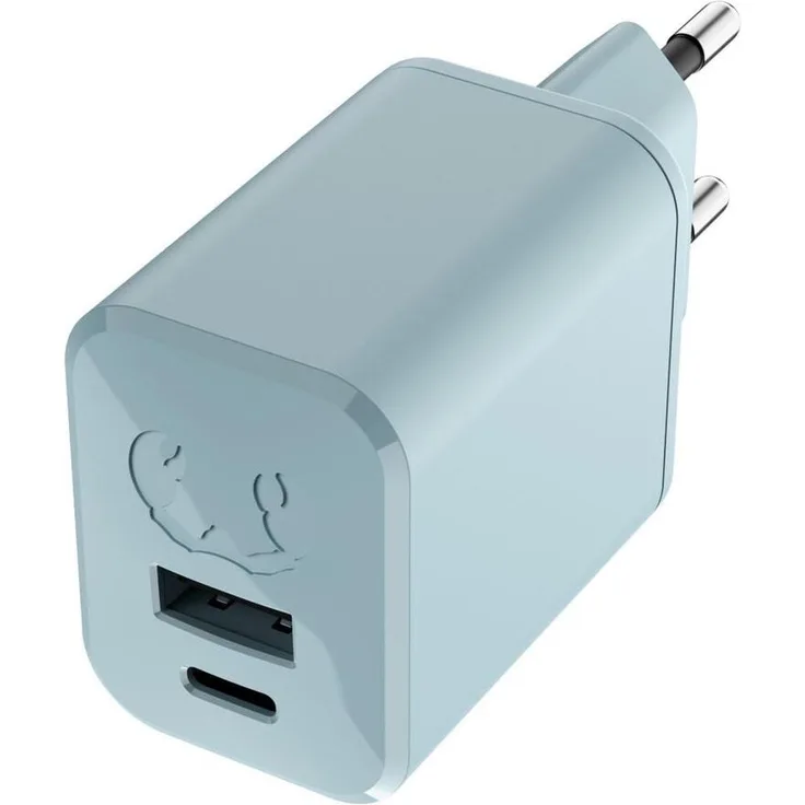 Fresh 'n Rebel USB-C+A Mini Charger PD 45W, Handy-Ladegerät in Dusky Blue