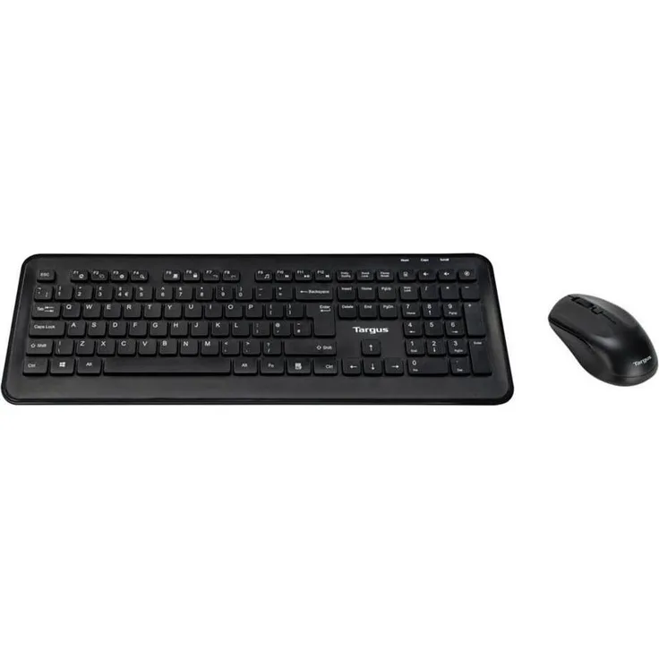 Targus AKM610NO, Tastatur-Maus-Set, kabellos, 2.4 GHz, QWERTY Nordic, Schwarz