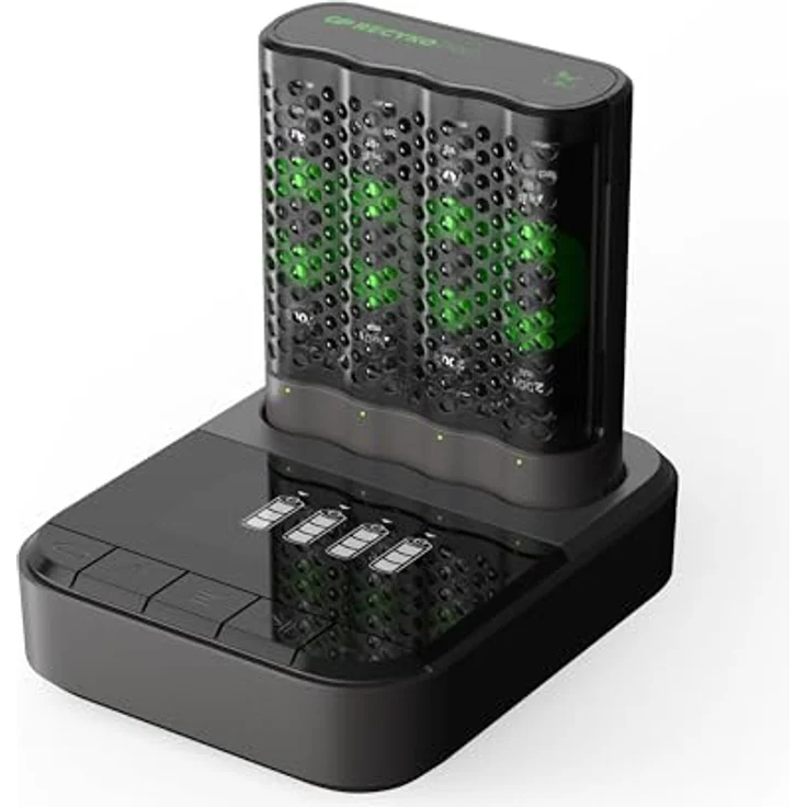 GP RECYKO PRO USB Ladegerät Modell GP P461 inkl. 4X RECYKO PRO AA 2000 mAh Akku & USB Dockingstation, schnelles Ladegerät mit intelligenten Sicherheitsfunktionen, robuste Kassettenhalterung und fortschrittliche Dockingstation – Bild 1