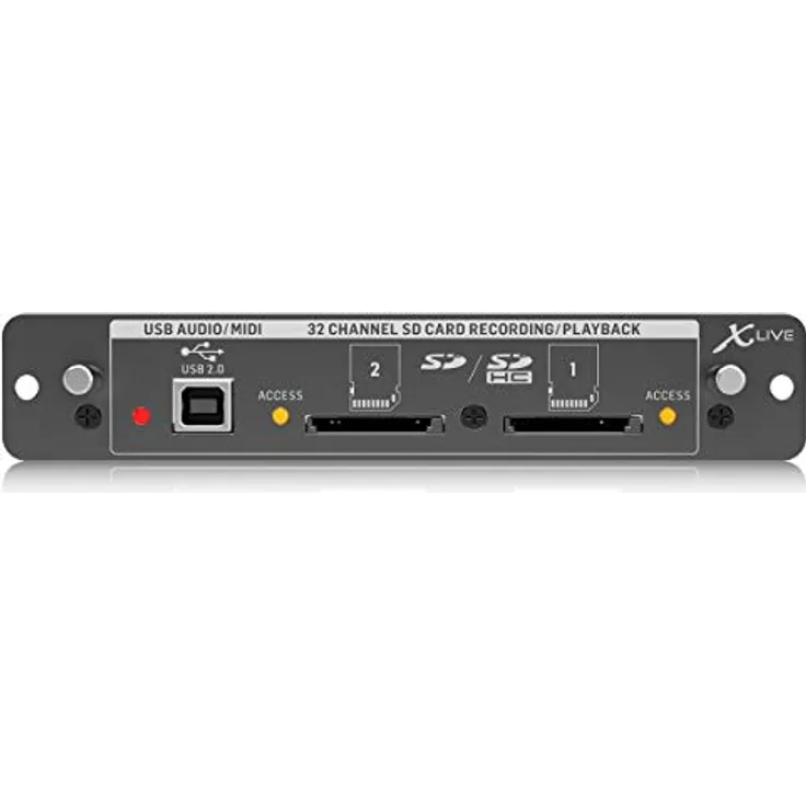 Behringer XLIVE X32-Erweiterungskarte für 32-Kanal-Live-Aufnahme/Wiedergabe auf SD/SDHC-Karten und USB-Audio/MIDI-Schnittstelle
