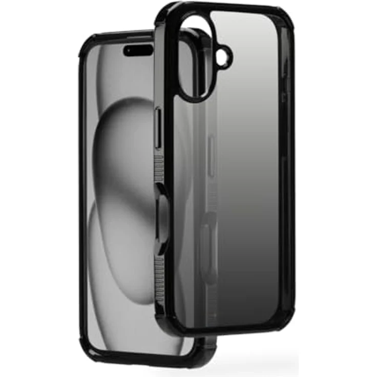Hama Handyhülle Extreme Protect für Apple iPhone 16 (Bumper D3O-lizenziert, stoßfest, sturzsicher und bruchsicher, Case für induktives Laden, Farbverlauf) schwarz – Bild 1
