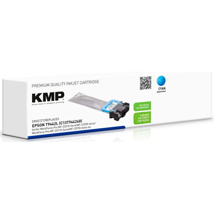 KMP Tinte ers. Epson T9442L C, Tintenpatrone in Cyan für hochwertige Druckergebnisse