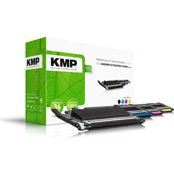 KMP Tinten-Multipack SA-T89V, ersetzt CLT-P404C, 4 Farben (BK/C/M/Y), 1.500 Seiten schwarz, 1.000 Seiten farbig bei 5% Deckung