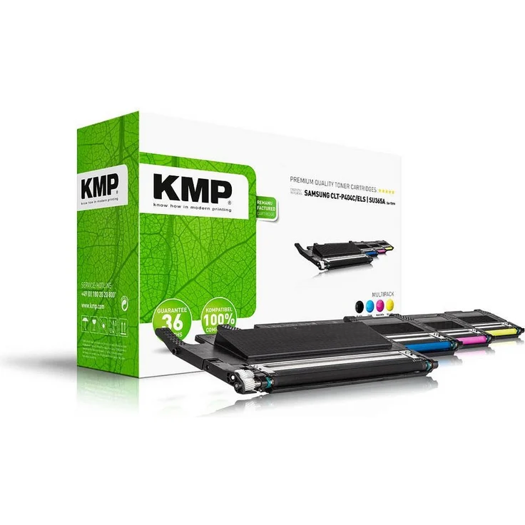 KMP Tinten-Multipack SA-T89V, ersetzt CLT-P404C, 4 Farben (BK/C/M/Y), 1.500 Seiten schwarz, 1.000 Seiten farbig bei 5% Deckung