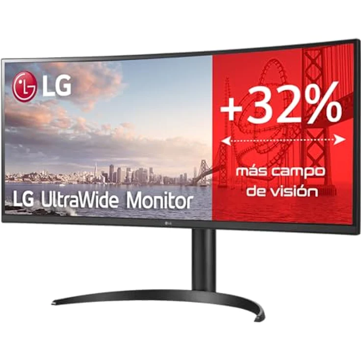 LG Curved Monitor 34WQ75C-B 34" IPS QHD 3440 x 1440 21:9 5 ms 300 cd/m² Black 60 Hz HDMI ports quantity 2 – Bild 2