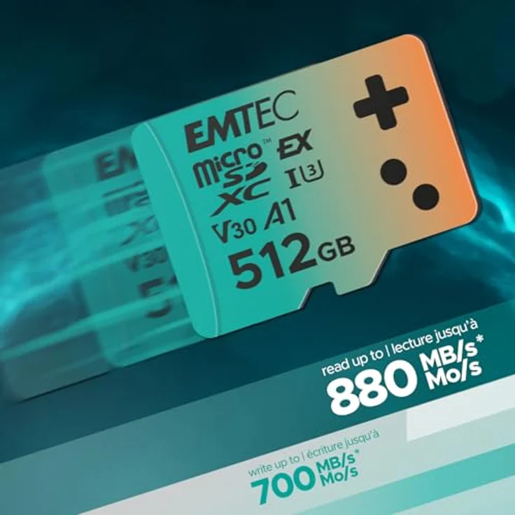 Emtec mSD 512GB UHS-I U3 V30 A1 Express, microSDXC Speicherkarte für 4K Videoaufnahmen, Mehrfarbig – Bild 4