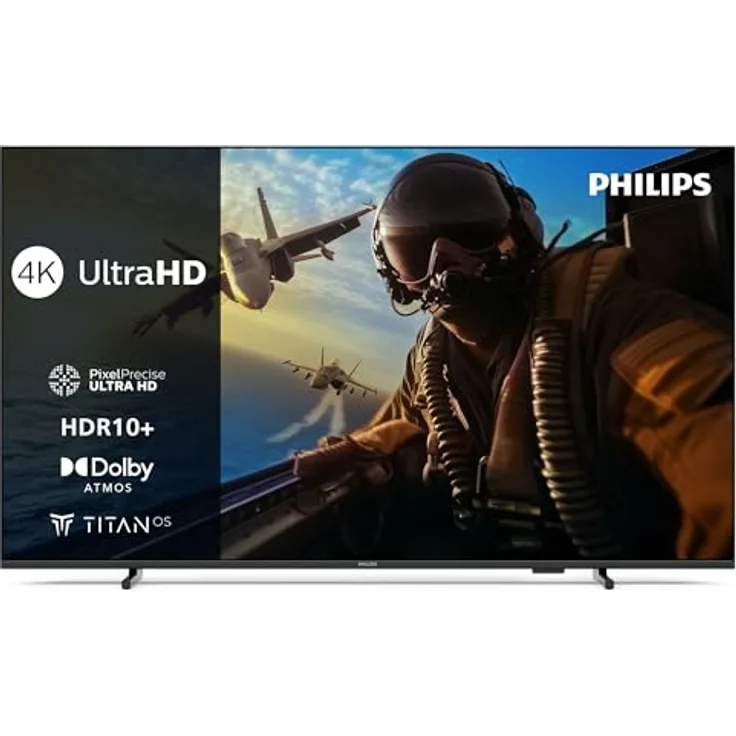 Philips 50PUS7000, 50 Zoll 4K LED Smart TV mit Pixel Precise Ultra HD, Titan OS und Dolby Atmos, Sprachsteuerung mit Alexa und Google Assistant