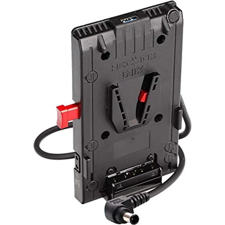 Hedbox Power V-lock Plate UNIX-FX9, Batteriegriff mit 3 D-Tap Ausgängen und USB 5V, Schwarz – Bild 1