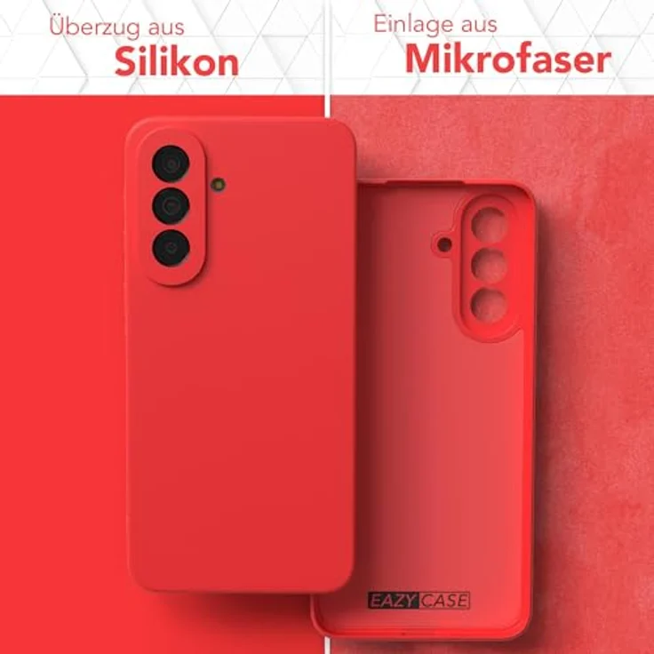 EAZY CASE Silikonhülle für Galaxy A57, mattrote stoßfeste Schutzhülle mit Kameraschutz, dünn und leicht, TPU Phone Bumper – Bild 3