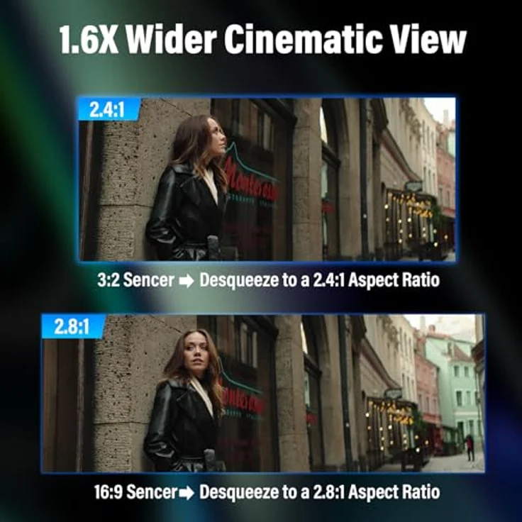 SIRUI Saturn 50 mm T2.9 1.6X Vollformat Kohlefaser anamorphe Linse, Cine Objektiv weniger als 500 g (Nature Flares, Z Mount) – Bild 3