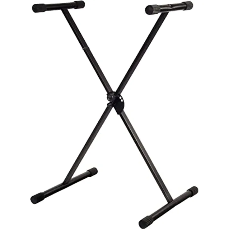Classic Cantabile X-Keyboardständer (höhenverstellbar in 5-Stufen, klappbar, zerlegbar, stabil) schwarz
