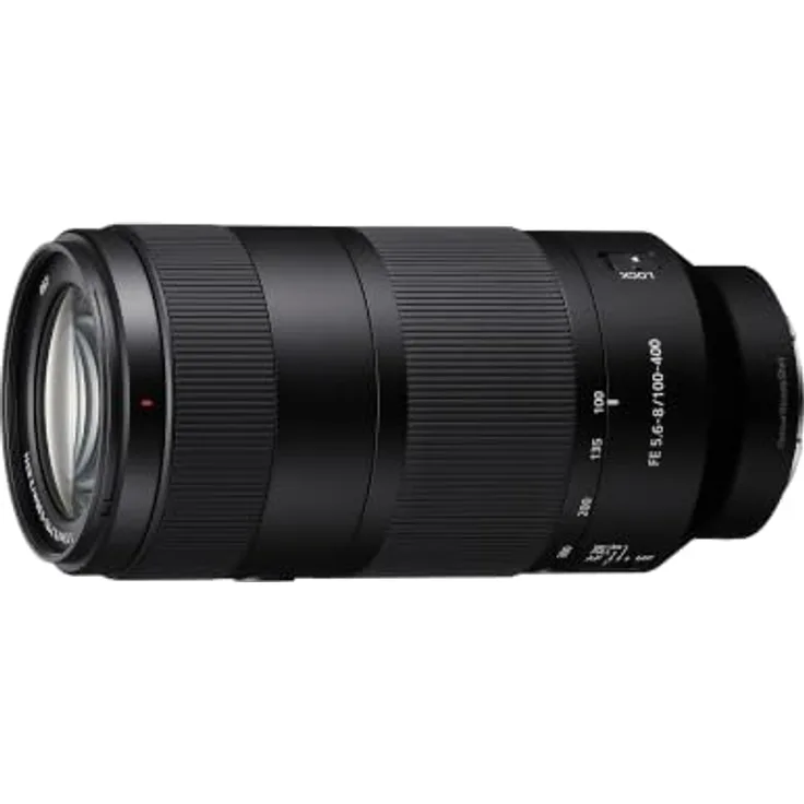 SONY SEL100400B.SYX 100 mm - 400 mm f/5.6-8, Super-Telefoto-Zoomobjektiv für Sony E-Mount, kompakt und leicht, schwarz