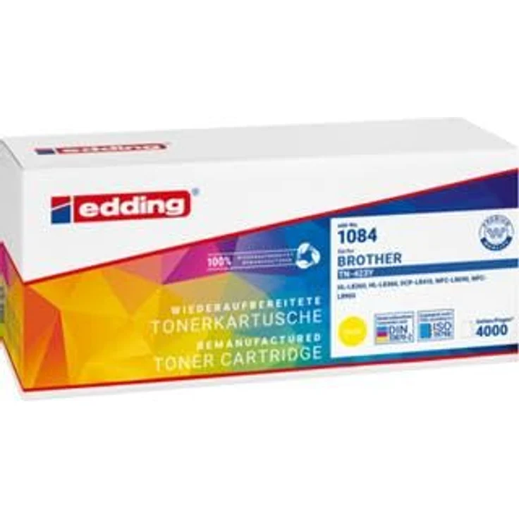 Edding EDD-1084, Gelb Toner ersetzt Brother TN-423Y (18-1084) mit hoher Druckqualität – Bild 1