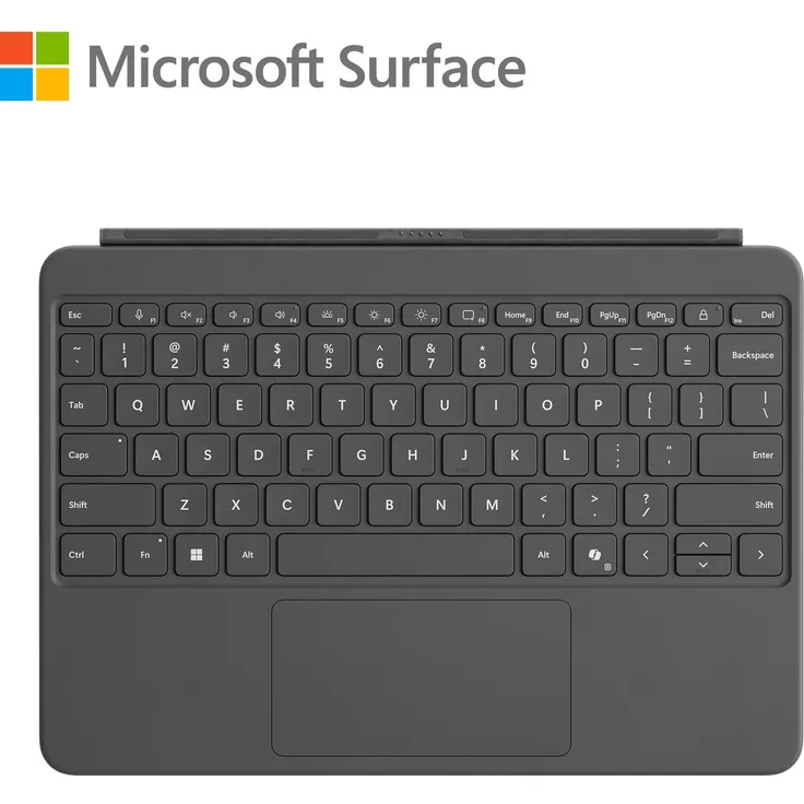 Surface Tastiera Pro, Kabelgebundene Tastatur mit integriertem Touchpad, Grau, für Surface Pro Tablets mit hintergrundbeleuchteten Tasten und Copilot+-Funktion