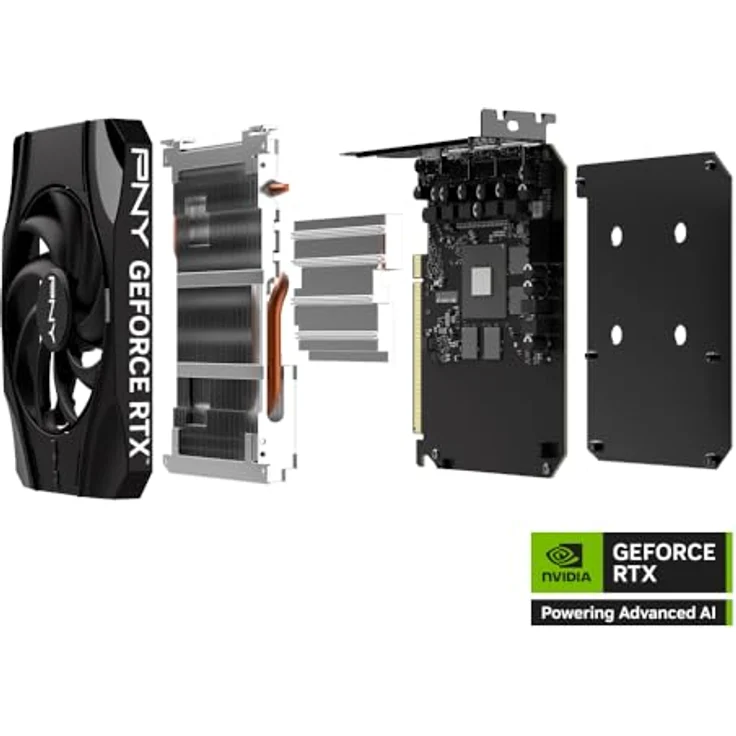 PNY GeForce RTX 5050, Grafikkarte mit 8 GB GDDR6, Single Fan, HDMI, 3xDP, 2560 CUDA-Kerne, für Gaming und kreative Anwendungen – Bild 8