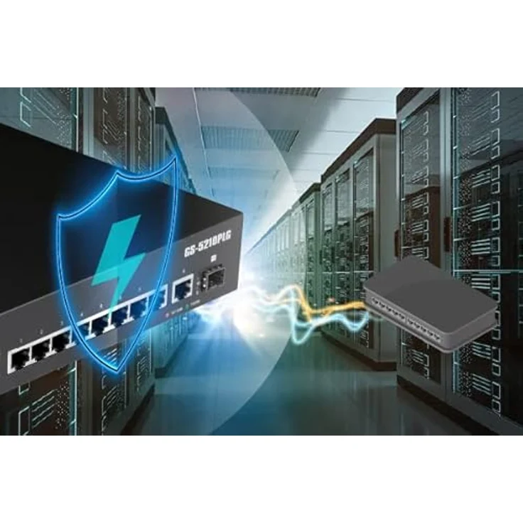 Edimax 10 Port Gigabit PoE+ Web Smart Managed Switch mit 100 Watt GS-5210PLG (GS-5210PLG), Netzwerk Switch, Schwarz – Bild 2