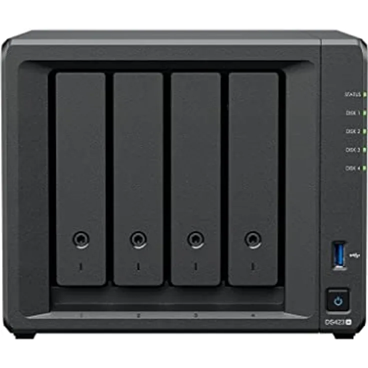 Synology DS423+ 4-Bay Diskstation NAS (Intel Celeron J4125 4-Core 2GB Ram 2xRJ-45 1GbE LAN-Port) 12TB Bundle mit 4 x 3 TB WD RED Plus HDD (WD30EFZX - 68AWUN0)