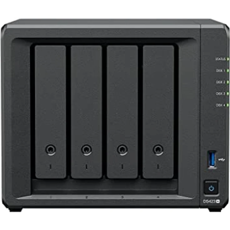 Synology DS423+ 4-Bay Diskstation NAS (Intel Celeron J4125 4-Core 2GB Ram 2xRJ-45 1GbE LAN-Port) 16TB Bundle mit 4 x 4TB WD RED Plus HDD (WD40EFZX - 68AWUN0) – Bild 1