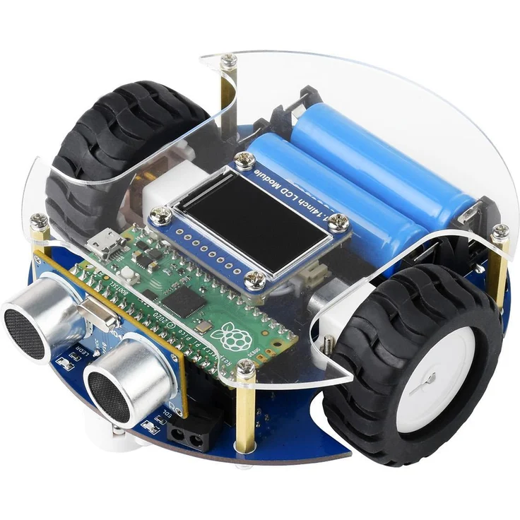 Sertronics WaveShare PicoGo Mobiler Roboter, ohne Raspberry Pi Pico, mit Ultraschall- und Bluetooth-Modul, Linienverfolgung und Hindernisvermeidung