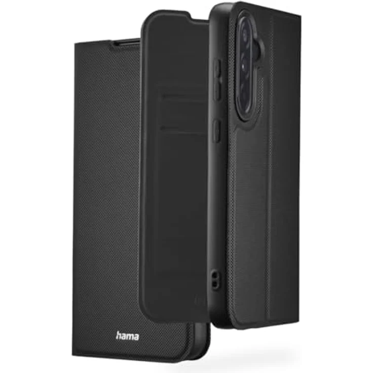 HAMA Daily Protect Bookcover für Samsung Galaxy A36, Schwarz, mit Standfunktion und Kartenfächern, rutschhemmendes Material, erhöhtem Displayschutz und Fingerabdruck-resistenter Oberfläche – Bild 1