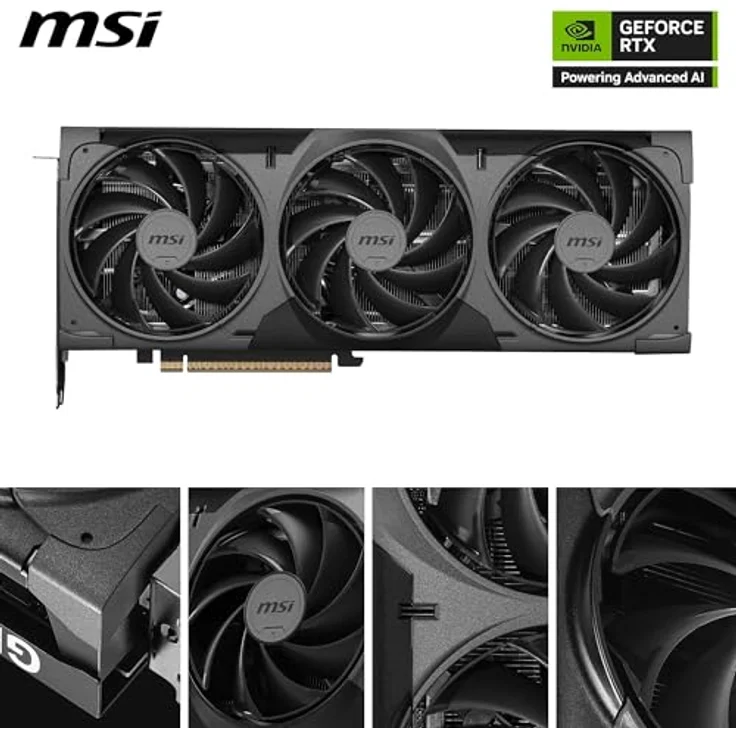 MSI GeForce RTX 5080 VENTUS 3X OC, Grafikkarte mit 16 GB GDDR7, Schwarz, Reflex 2 RTX AI DLSS 4.5 – Bild 2