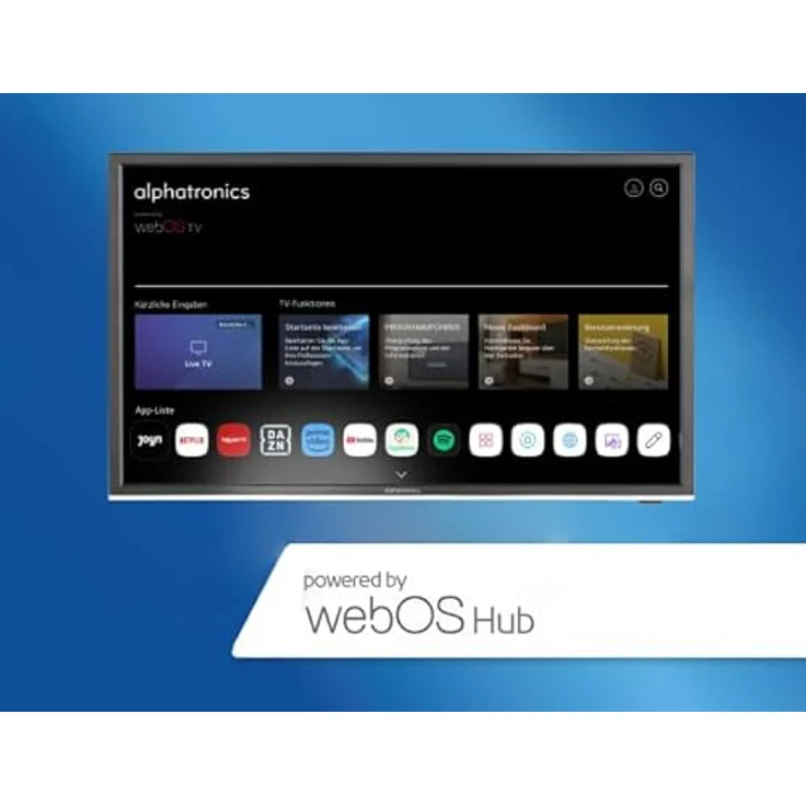 alphatronics K-19 W Smart TV, 19 Zoll mit Triple Tuner (DVB-S/S2, DVB-T/T2, DVB-C), Bluetooth 5.0, für 12/24/230V Caravan WoMo – Bild 2