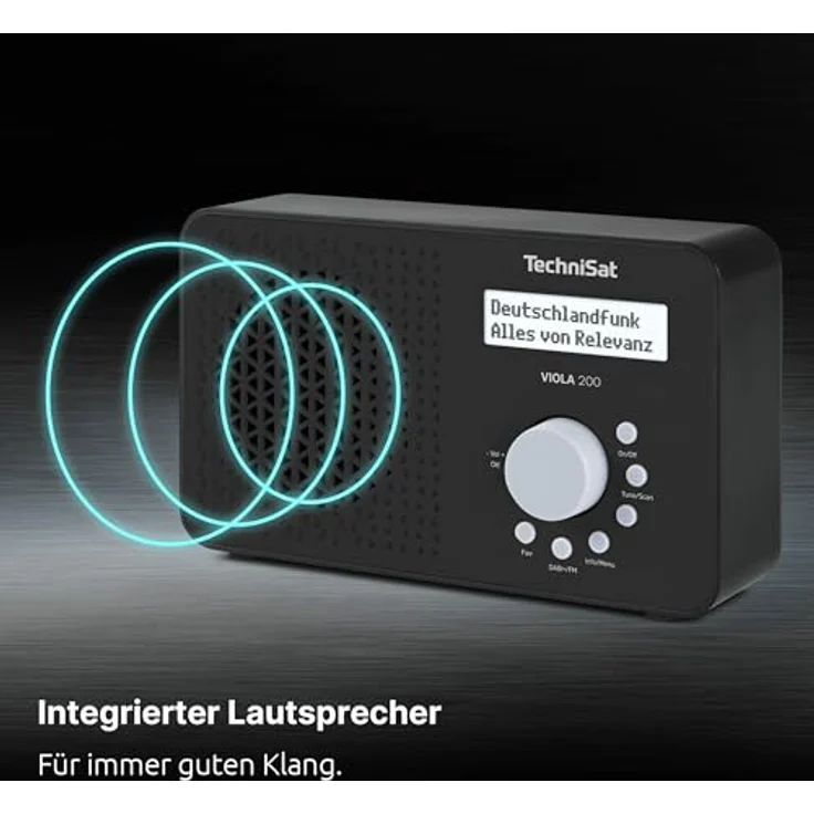 TechniSat Viola 200, tragbares DAB+/UKW-Radio mit LCD-Display, Teleskopantenne, Kopfhöreranschluss und Favoritenspeicher, schwarz – Bild 5