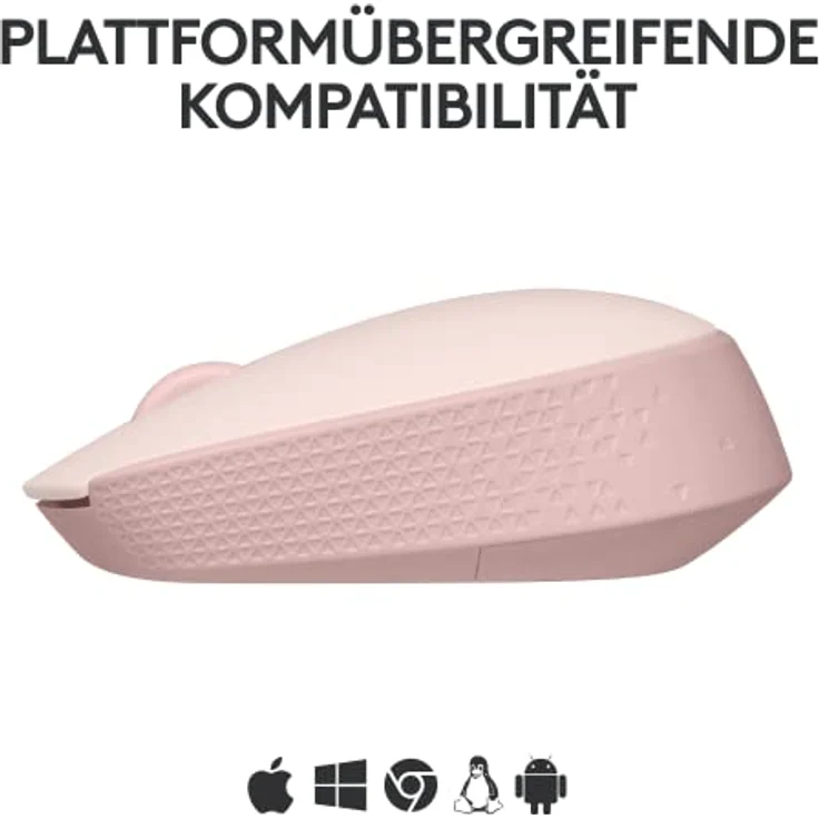 Logitech M171 kabellose Computermaus fürPC, Mac, Laptop, 2.4 GHz mit USB Mini-Empfänger, optische Spurführung, 12 Monate Batterie beidhändig anwendbar - Rosa – Bild 4