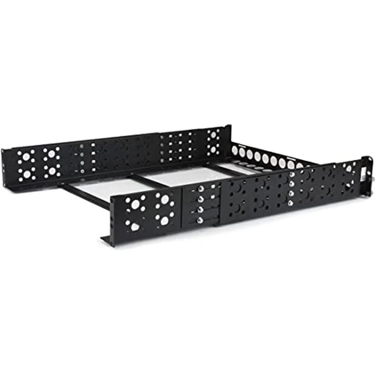 StarTech.com 2U Universal Rack Mount Rails - for 19in Server Rack Enclosure or Cabinet - Adjustable A-V Rack Rails (UNIRAILS2U),Black – Bild 2