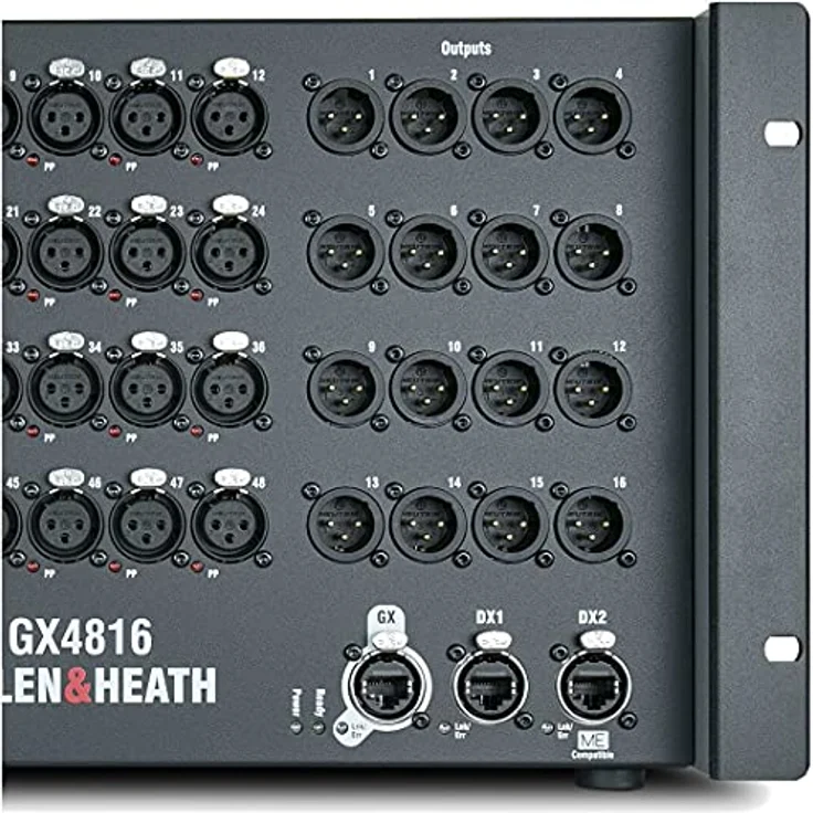 Allen & Heath GX4816, 96-kHz Studio- und Livemixer mit 48 Mikrofonvorverstärkern und 16 XLR-Line-Ausgängen, Schwarz – Bild 4