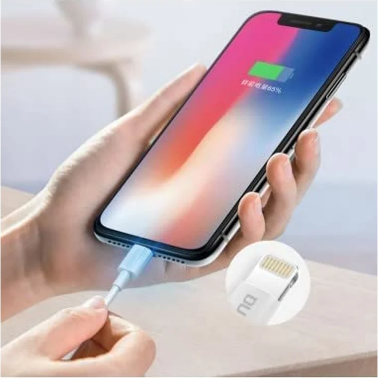 Dudao USB / Lightning Kabel 3A, 1m, weiß, schnelles Laden und Datentransfer – Bild 6