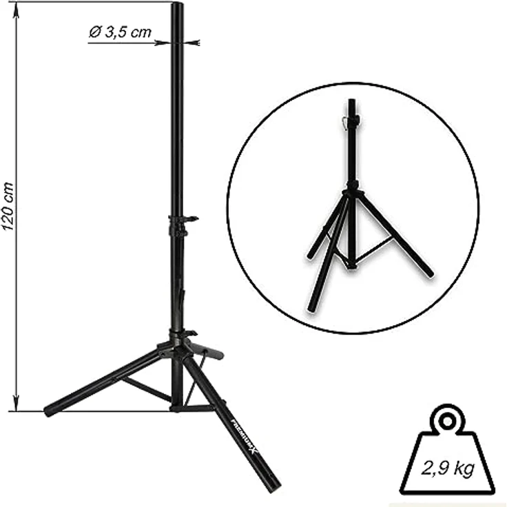 PremiumX Camping Komplett Sat Anlage, 45cm Satelliten-Schüssel in Hellgrau mit Single LNB, 10m Koaxialkabel, Dreibein Stativ und HDTV Receiver – Bild 7