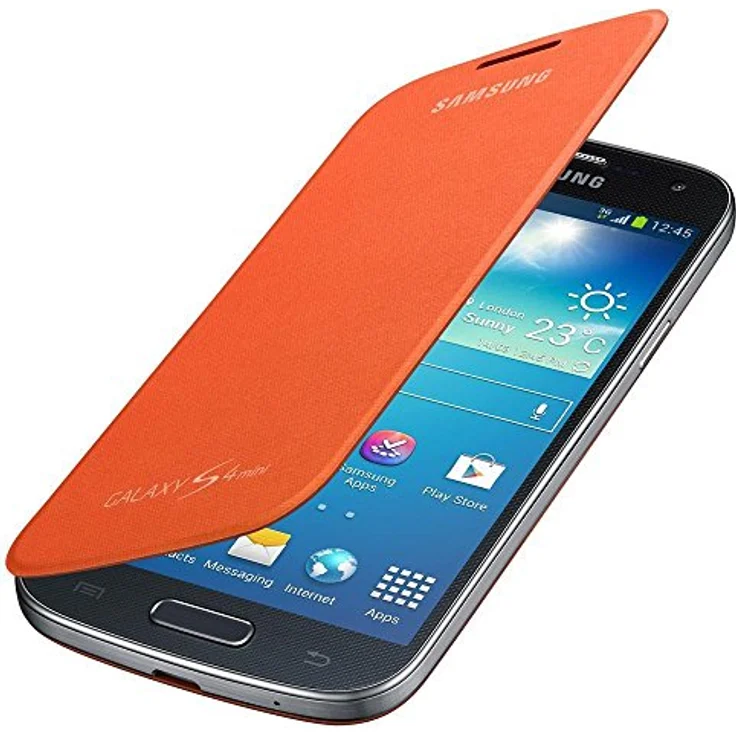 Original Samsung Galaxy S4 mini (GT-I9195) Flipcover orange – Bild 3