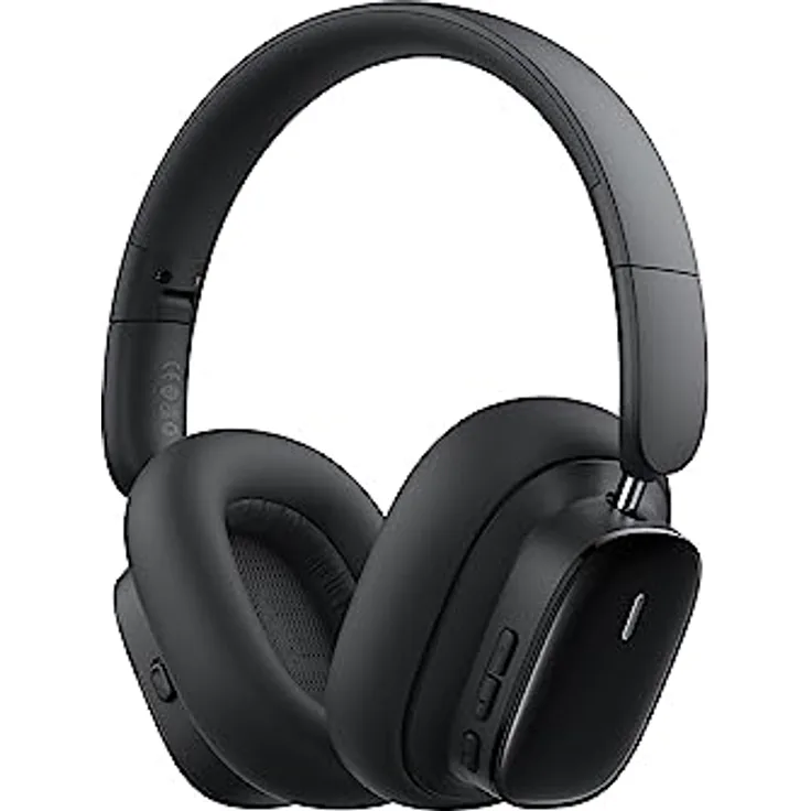 Baseus H1i Bowie ANC Headphone-Black, Kopfhörer mit hoher Klangqualität und 3D-räumlichem Audio