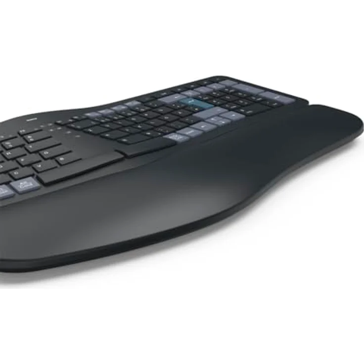 Hama WK-900 Ergo Multi-Device-Tastatur kabellos schwarz, ergonomisch geformt, dimmbare Hintergrundbeleuchtung, gepolsterte Handballenauflage – Bild 11