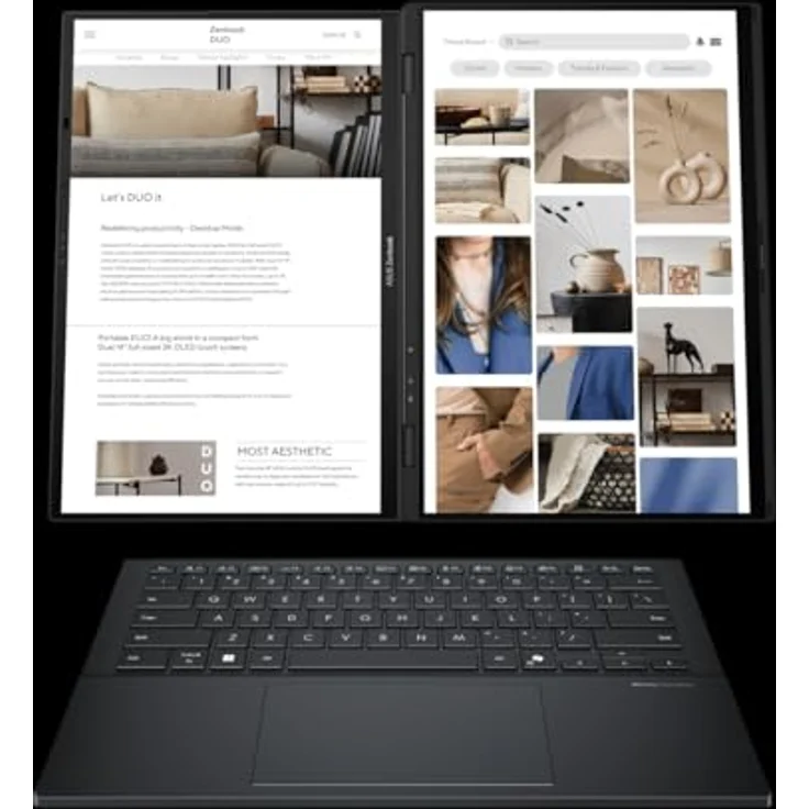 ASUS Zenbook Duo 14", Intel Core Ultra 9 285H, 32 GB RAM, 1 TB SSD, OLED-Display, grau – Bild 2