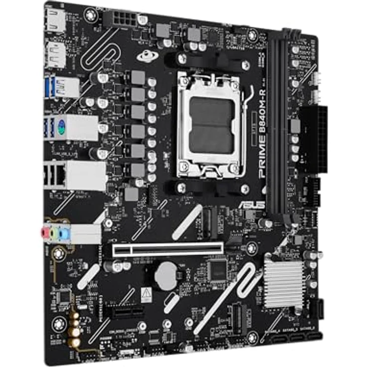 Asus Prime B840M-R, Mainboard mit AM5 Sockel, unterstützt AMD Ryzen 9000/8000/7000, bis zu 128 GB DDR5, 6 Speicherlaufwerke, RAID-Unterstützung – Bild 3
