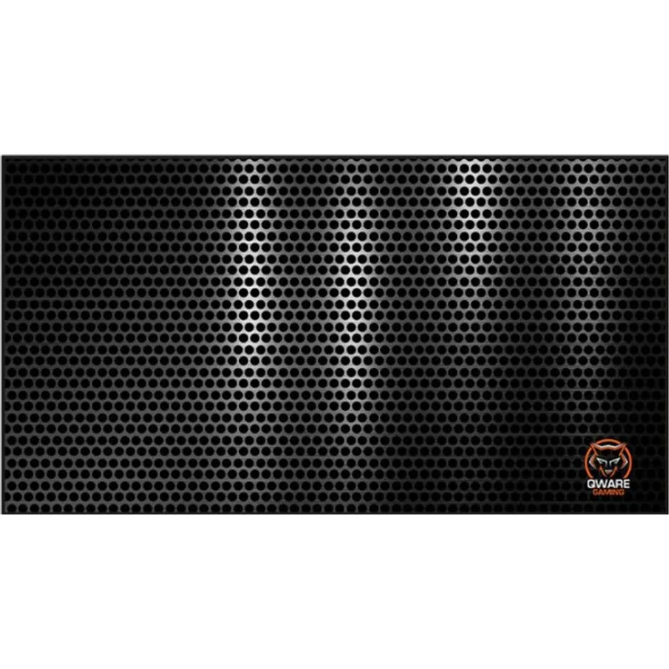 Qware Gaming Mauspad L, 65 x 35 cm, Stoffoberfläche schwarz, rutschfest, geeignet für optische und Laser Mäuse