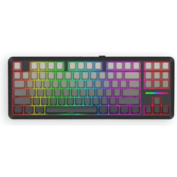 Redragon K734SP-RGB-PRO WILDSLASH PRO, Mechanische RGB-Tastatur, kabelgebunden & kabellos, Grau/Schwarz, Gasket-Mount, Dragon Growl Switches, 87-Tasten-Layout, programmierbare Effekte – Bild 1