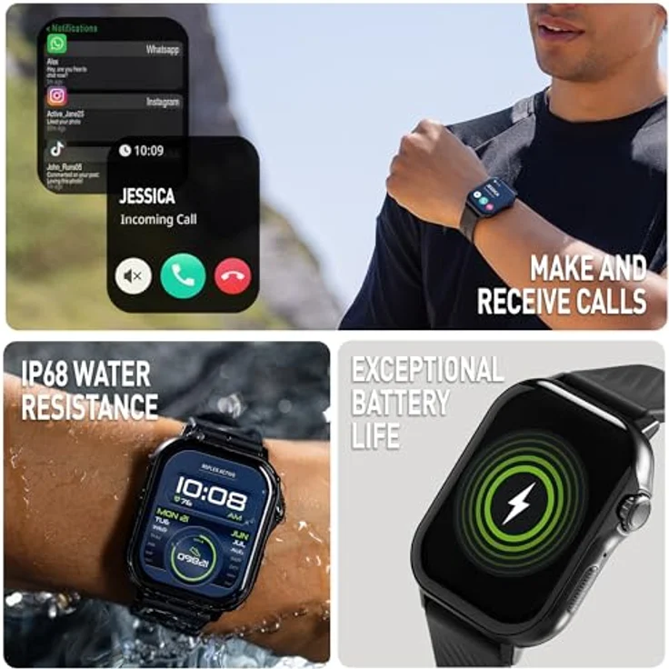 Reflex Active VENTURE 400 S XL AMOLED GPS Smartwatch mit Anruffunktion, Schwarz – Bild 4
