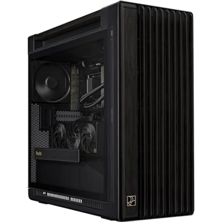 ASUS ProArt PA602 Wood Edition E-ATX PC Gehäuse (zertifiziertes Holz, vorinstallierte Systemlüfter, unterstützt 420 mm Radiator, USB Typ-C 20Gbps)