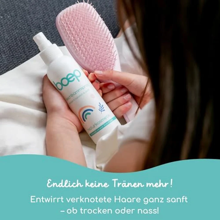 boep Kämmbarkeitsspray für Kinder | Naturkosmetik Leichtkämmspray mit zartem Duft | Entwirrt zerzauste Haare von Kindern (150ml) – Bild 3