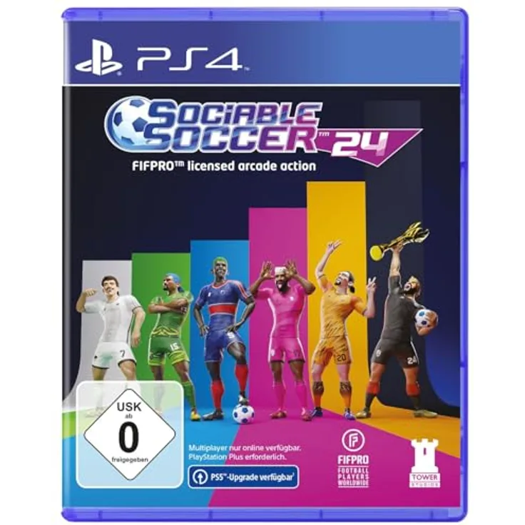 Contact Sales Limited Sociable Soccer 24 - PS4, Plattformübergreifendes Arcade-Fußballspiel mit Online-Ligasystem und FIFPRO-lizenzierten Spielern