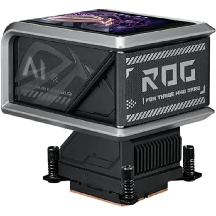 ASUS ROG Ryuo IV 360 ARGB All-in-One-CPU-Wasserkühlung mit 6,67-Zoll-AMOLED-Display, Asetek Emma Gen8 V2-Pumpe, 3x Daisy-Chain-Lüfter, Intel & AMD Kompatibilität, Schwarz – Bild 5
