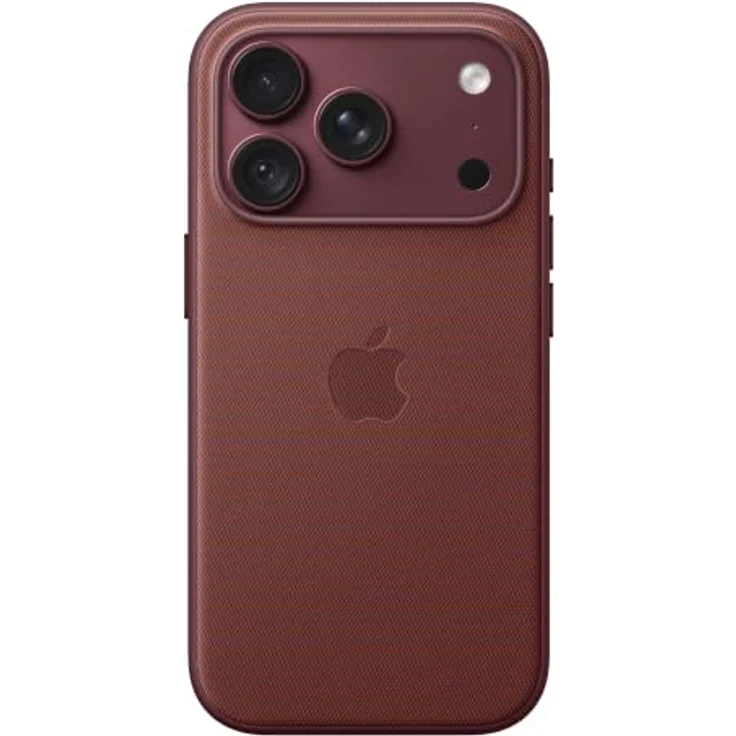 Apple TechWoven Case iPhone 18 Pro, Burgunder, MagSafe kompatibel mit recyceltem Polyester und präziser Aluminiumtasten – Bild 1