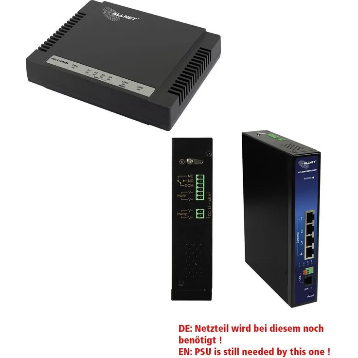 Allnet VDSL2 Bundle ALL126AM3 + ALL-BMI100VDSL2V, Modem-Paar für 2-Draht-Verbindungen, bis 100 Mbit/s, bis 2,5 km Reichweite, Slave mit erweiterter Temperaturbereich