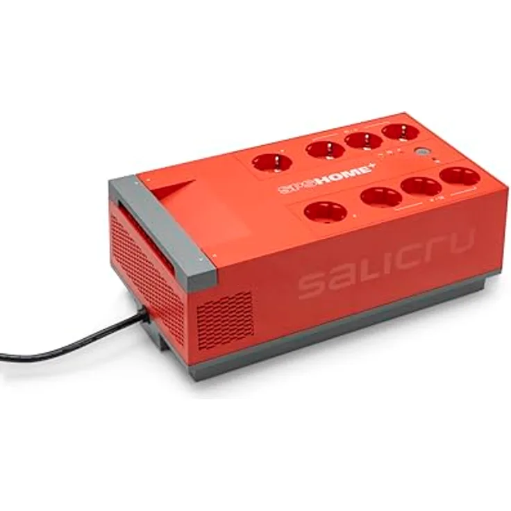 Salicru SPS 650 Home+ 650 VA Line-Interactive Multibase USV/UPS mit AVR Technologie in schwarz