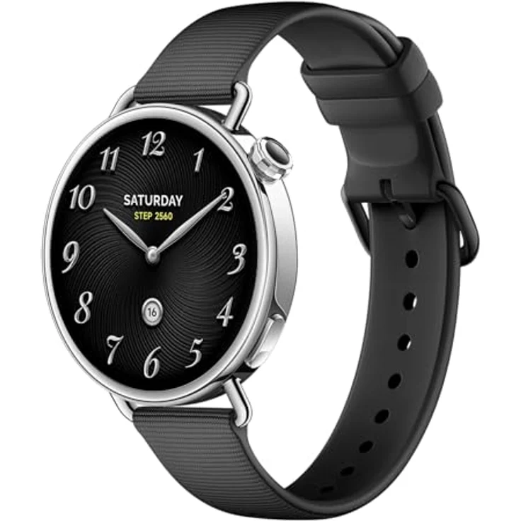 XIAOMI Watch S4, Smartwatch 41mm mit Fluorkautschuk-Armband in Schwarz, präzise Gesundheitsüberwachung und über 150 Sportmodi – Bild 1