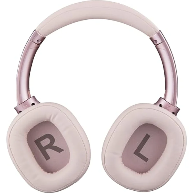 Intenso O400HA Over-Ear Kopfhörer - Hybrid Active Noise Cancelling, bis zu 75 Stunden Laufzeit, Bluetooth 5.3, Musikmodus, Transparency Modus, schnelle Ladezeit, rosa – Bild 3